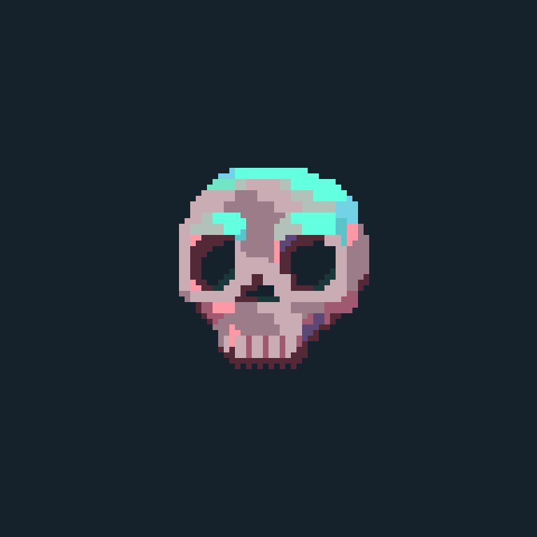 Pixel Art Skull